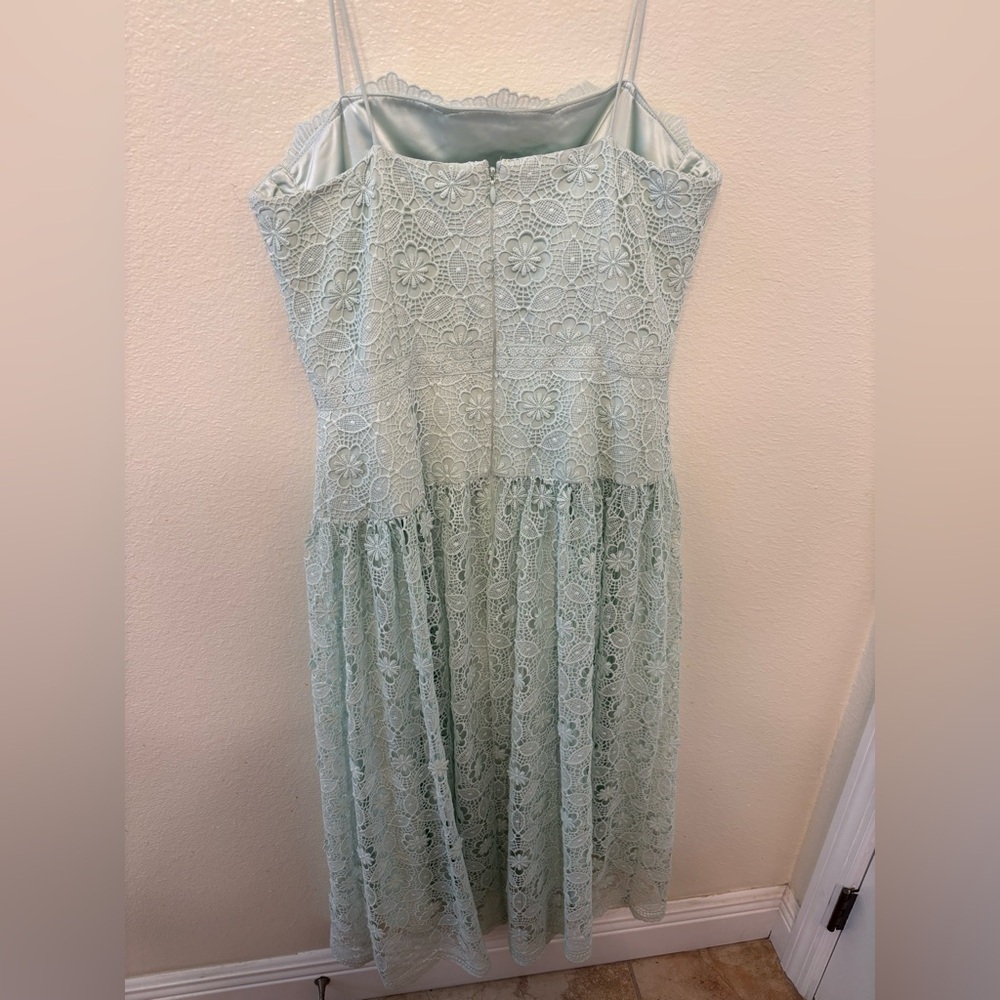 Gianni Bini Light Green Lace Midi Dress - Picture 4 of 5